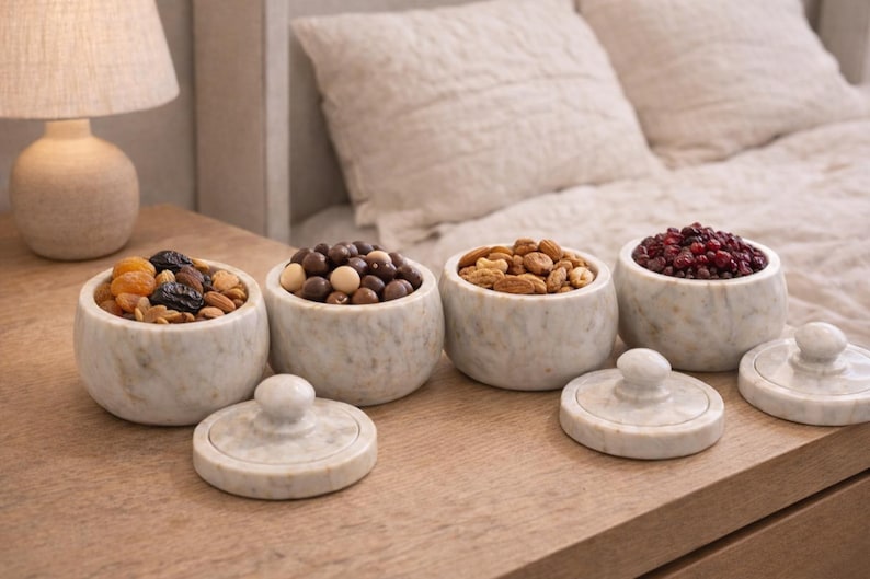 marble bowl with lid storage, marble spice jar with lid, marble salt container kitchen, white marble storage jar, marble sugar jar container, handmade marble kitchen jar, stone storage jar with lid, marble jar for dry fruits, marble kitchen organizer jar, marble bowl with lid, marble jar, spice jar, salt container, storage jar, stone jar, kitchen storage, sugar jar, dry fruit bowl, marble kitchen, farmhouse decor, condiment jar, marble storage