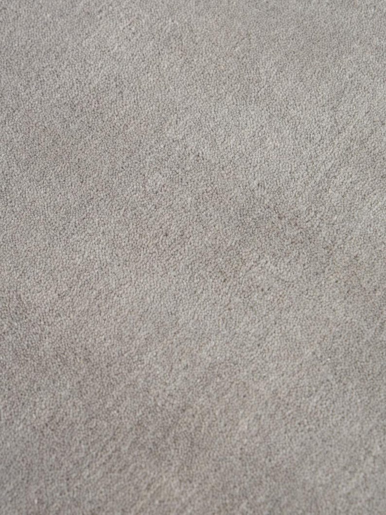 Hand Tufted Wool Rug | Soft Light Grey Area Rug for Living Room ...