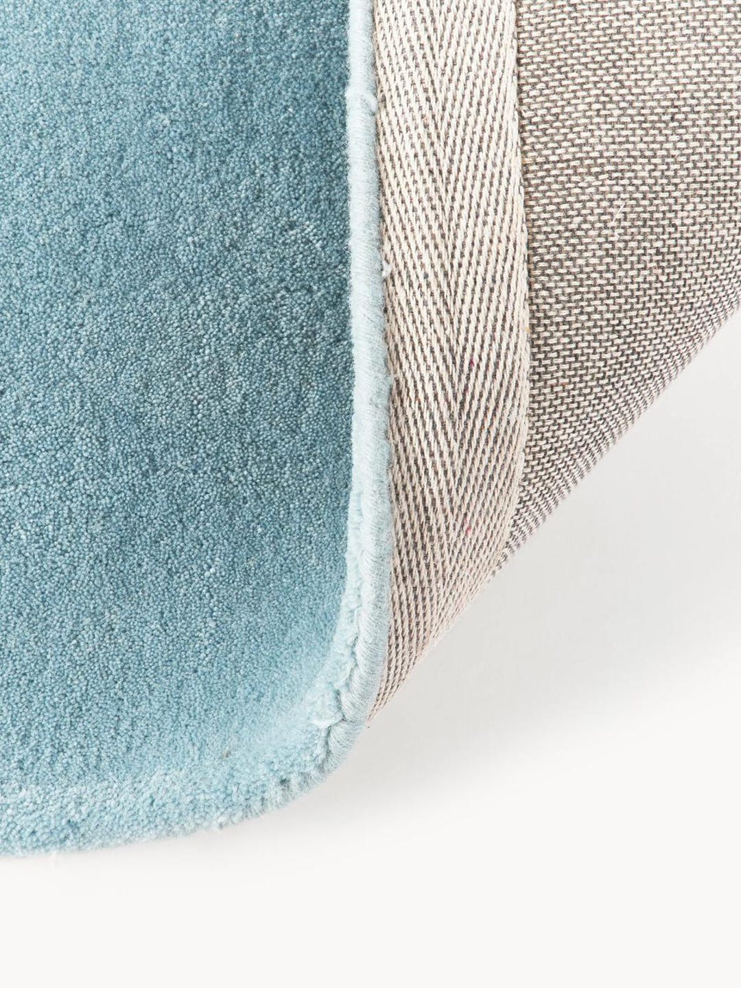 Hand Tufted Wool Area Rug | Solid Light Blue Carpet for Living Room ...