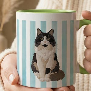 Caneca personalizada com retrato de animais de estimação em patchwork, 325ml, caneca aconchegante para café com colagem de cachorros, caneca estilo patchwork para gatos, caneca personalizada para 3 animais de estimação, presente para mães de cachorro e amantes de animais.