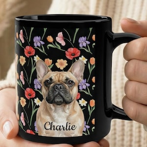 Benutzerdefinierte Haustier Tasse, große Kaffeetasse, Haustier Porträt Bild Tasse, personalisierte Katze Papa Tante Tasse, Golden Retriever Französische Bulldogge Blumentasse