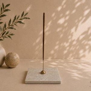 Minimalistischer Räucherstäbchenhalter aus Marmor | Quadratisch oder Rechteckig | Handgefertigte Deko aus Naturmaterial