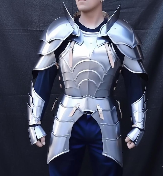 Medieval Knight Handmade Steel Plate Armor – LARP, Cosplay, Fantasy Decor & Collector Gift