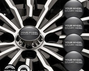 Custom 3D Domed Stickers, Car Wheel Center Caps, Resin Rim Emblems, Automotive Styling Decals (Set of 4)