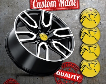 Custom 3D Domed Wheel Center Cap Stickers, Car Rim Emblems, Resin Hub Decals (Set of 4), Automotive Tuning Accessories
