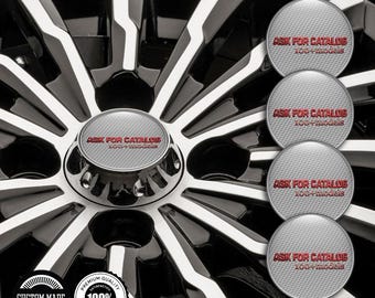 Custom 3D Domed Stickers, Wheel Center Cap Emblems, Resin Rim Decals for Car Styling (Set of 4)