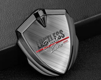 Carbon Fiber Texture Car Badge, Metal Racing Shield Emblem, Universal High-Gloss Automotive Styling