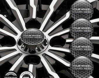 Custom Domed Decals, 4x Self Adhesive Wheel Center Cap Stickers, Personalized Hubcap Emblems, Resin Car Graphics