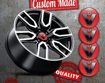 3D Domed Wheel Hub Stickers, Custom Resin Decals, Rim Center Cap Emblems (Set of 4), Automotive Styling Graphics