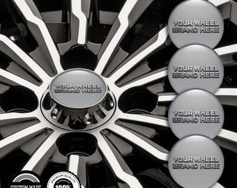 Epoxy Wheel Rim Stickers, 3D Domed Center Cap Decals, Custom Resin Car Emblems (Set of 4)