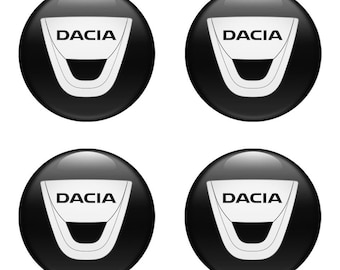 Dacia Rim Stickers Wheel Hub Sticker Center Wheel Caps, Domed Stickers Epoxy Resin, Car Accessory Custom Car Decals Sticker Decals - 4pcs