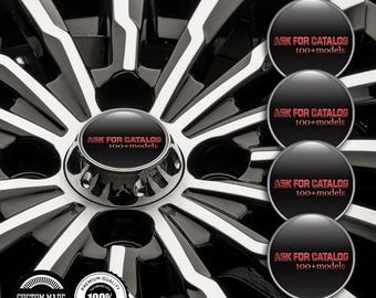 Domed Wheel Caps, 3D Resin Center Cap Stickers, High Gloss Rim Emblems, Set of 4 Custom Car Decals
