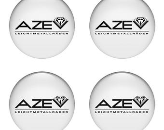 Azev Wheel Cap Stickers Rim Stickers Center Wheel Caps, Domed Wheel Caps Wheel Hub Sticker, Custom Car Decals Car Accessory - Set 4