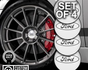 Center Wheel Caps Domed Stickers Epoxy Resin, Silicone Emblem, Custom Car Decals Adhesive - Set of 4