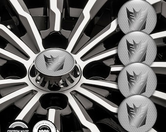 3D Domed Gel Wheel Stickers, Custom Resin Emblems, Rim Center Hub Decals, Automotive Styling Accessories (Set of 4)
