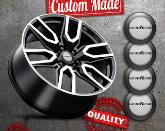 Tapacubos 3D con forma de cúpula, emblemas de resina personalizados, calcomanías para llantas, gráficos de tuning italiano (juego de 4)