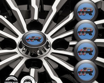 3D Domed Wheel Hub Stickers, Custom Resin Center Cap Decals, Glossy Gel Rim Emblems (Set of 4), Truck & SUV Styling