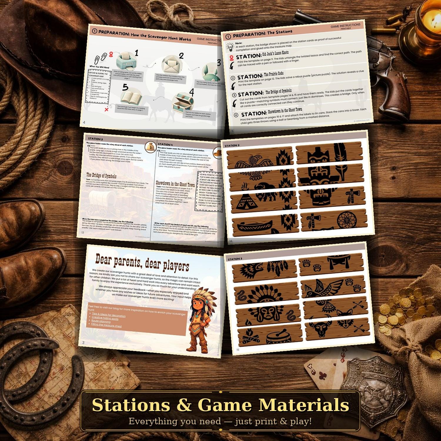 Wild West Scavenger Hunt Printable Kids Ages 6-9 | Cowboy Treasure Hunt ...