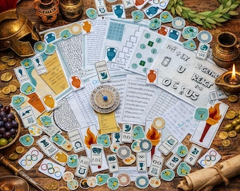Ancient Greece Scavenger Hunt for Kids Ages 4-6 | Greek Gods Treasure Hunt | Printable Birthday Party Game | PDF Download