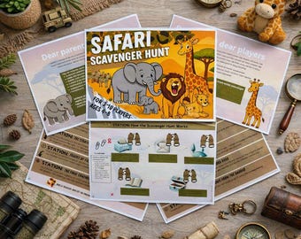 Safari Scavenger Hunt | Printable Jungle Adventure Game (PDF Download)