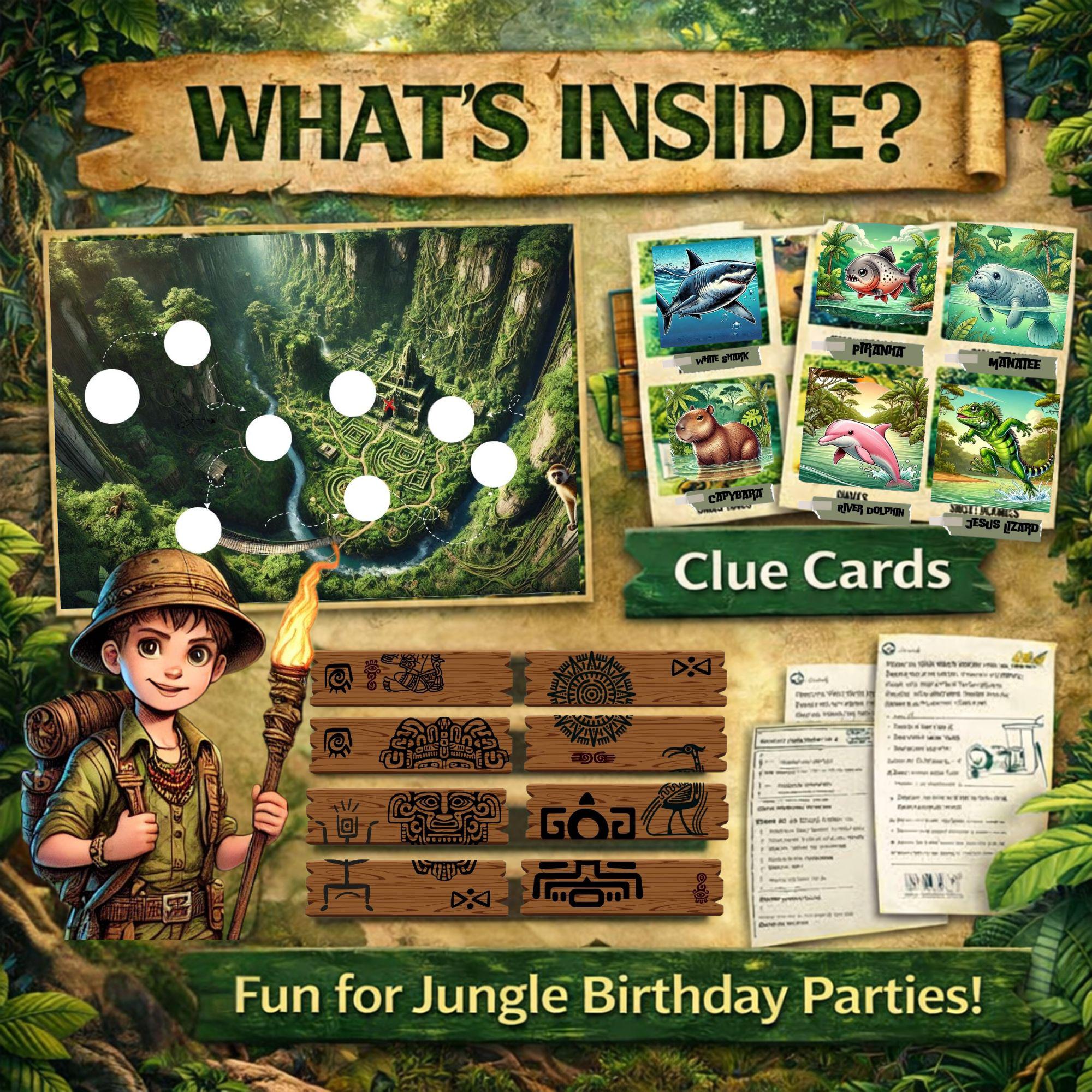 Jungle Treasure Hunt for Kids Ages 4–6 | Printable Jungle Scavenger ...