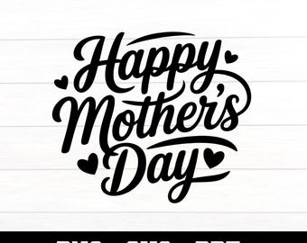 Glücklicher Muttertag Blumen Mama SVG, Mom Life Design (digitaler Download)