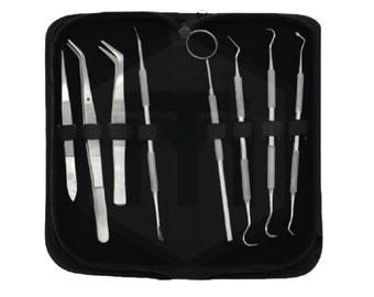 Professional 8-in-1 Dental Cleaning Kit – Stainless Steel Oral Hygiene Tools for Students & Home Care