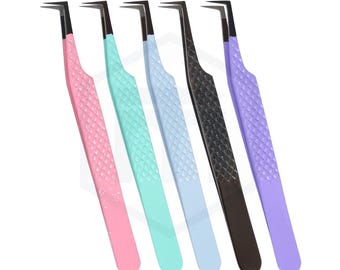 90 Degree Tip Volume Lash Tweezers – Matte Coated Precision Lash Tool