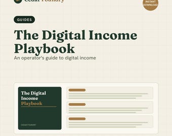 Digital Income Playbook | Etsy Gumroad PDF Guide (90-Day Plan)
