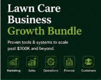 Lawn Care Business Growth Bundle | KPI Dashboard, Sales Training, Hiring, Onboarding