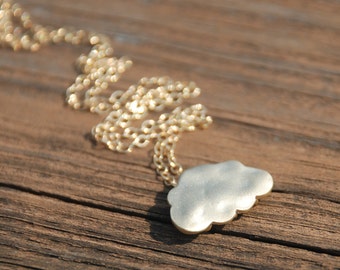 Lovely Little Cloud 14K Gold Filled Necklace (Gold)