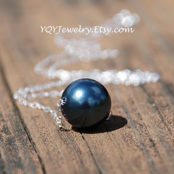 L size Venus Necklace---Large, Tahitian, Swarovski Pearl, Sterling Silver or 14k Gold Filled Necklace, Anniversary, Mom, Wedding