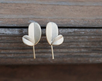Gold, Sprout Stud Earrings, Sterling Silver Posts, Spout earrings, Spout posts, Birthday gift, Chic earrings