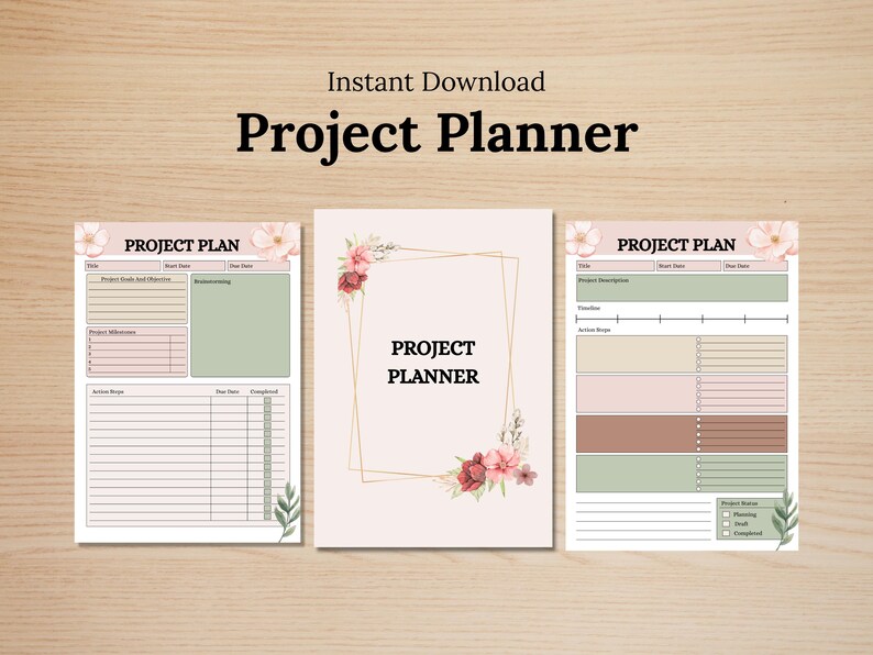 Project Planner Printable, Project Planning Templates, Work ...