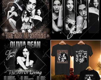 Olivia Dean PNG（Tシャツ印刷用）。デジタルダウンロード