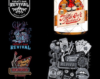 Tシャツ印刷用Treaty Oak SurvivalロゴPNG。デジタルダウンロード