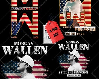 Morgan Wallen PNG（Tシャツ印刷用）。デジタルダウンロード