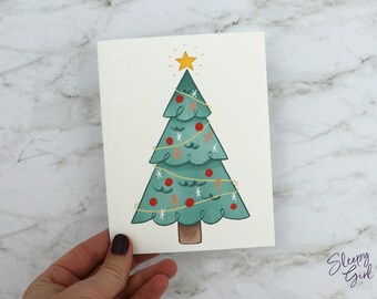 Classic Christmas Tree Greeting Card