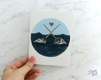 Narwhal Love Greeting Card