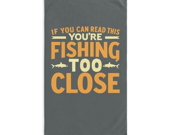 Vissenhanddoek, viscadeau, visdecor, als je dit kunt lezen, vis je te dichtbij