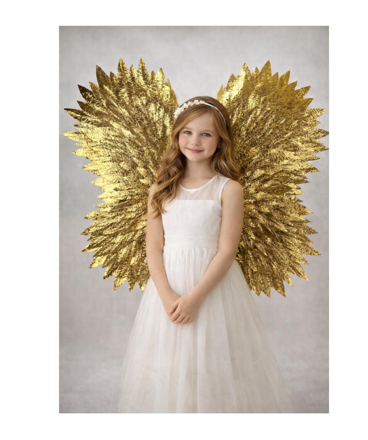Gold fairy wings, costume with gold wings, small angel wings, wings for cosplay, fantasy wings, wings for a fairy costume