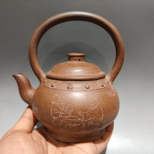 Yixing Zisha Teapot | Hand-Carved Children Playing Kung Fu Pot (320ml)