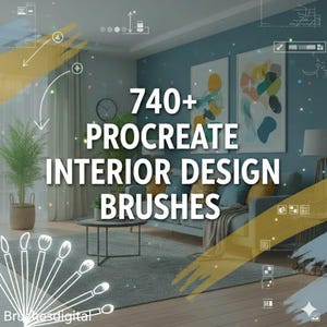 740 Interior Design Procreate Pinsel,Ultimativ Pinsel,Procreate Design Pinsel,Mega Pinsel,Innen Pinsel Set,Professional Art Set