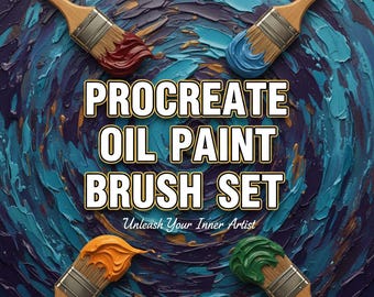 Juego de pinceles para óleo Procreate, pinceles tradicionales, pinceles para óleo, pinceles maestros, pinceles profesionales, juego de pintura al óleo, pinceles Procreate