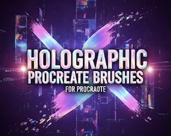 Holographic Procreate Brushes,Holographic Shine Brushes,Dreamy Procreate,Texture Brushes,Ultimate Brushes,Procreate Brushes,Realistic Brush