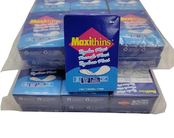Vintage 2004 Maxithins Regular Maxi Pads Lot 33 New Old Stock Y2K Film Prop USA