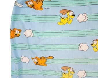 Vintage 1978 Garfield Odie Twin Sheet Burlington USA American Lifestyle READ