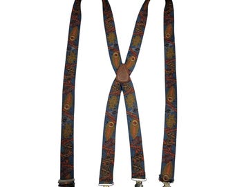 Vintage Harley-Davidson Suspenders Y-Back Elastic Biker Motorcycle Patches READ