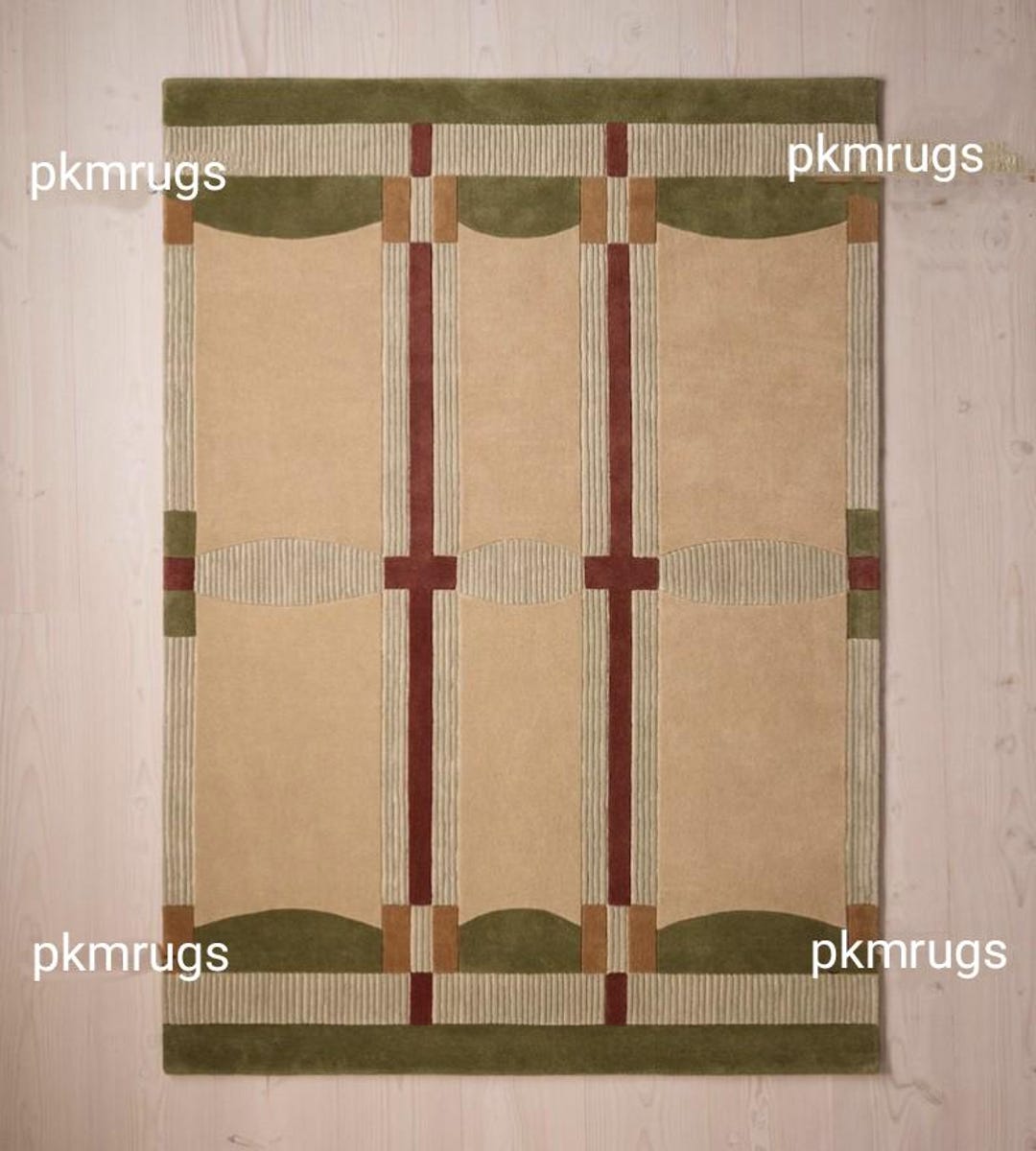 Hand Tufted Wool Area Rug, Modern Geometric Design Rug for Living Room ...