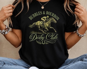 Bourbon Gifts Bourbon Shirt Old Money Aesthetic Jockey T-Shirt, Louisville Bourbon Lover Gift, Derby Party Graphic Tee